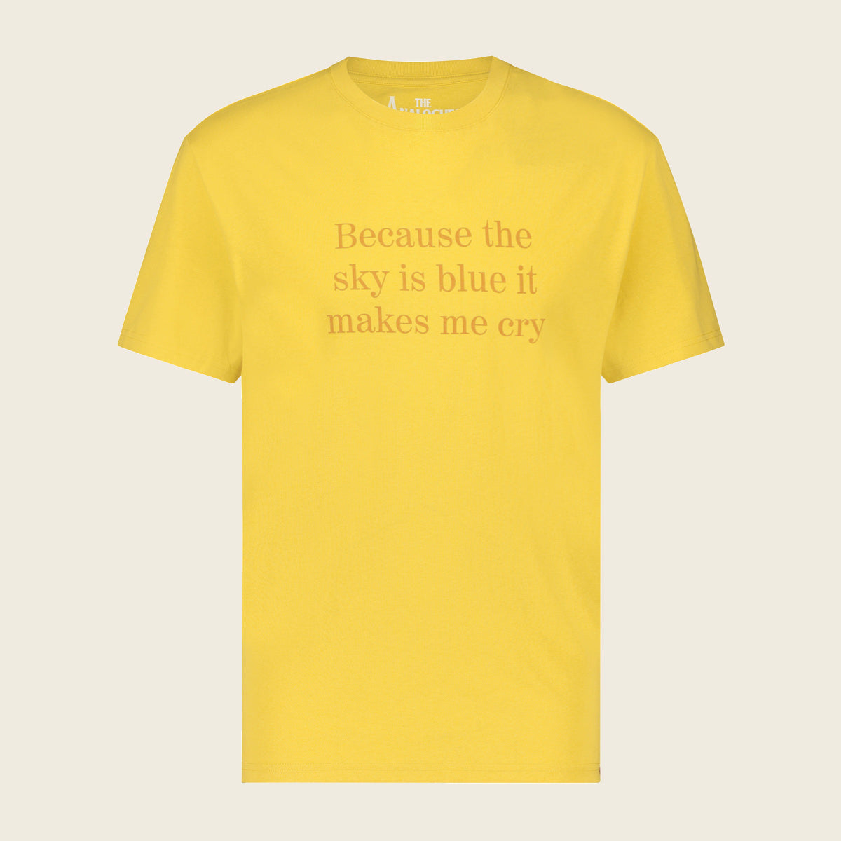 The Analogues | Because the sky is blue T-shirt Yellow | Front