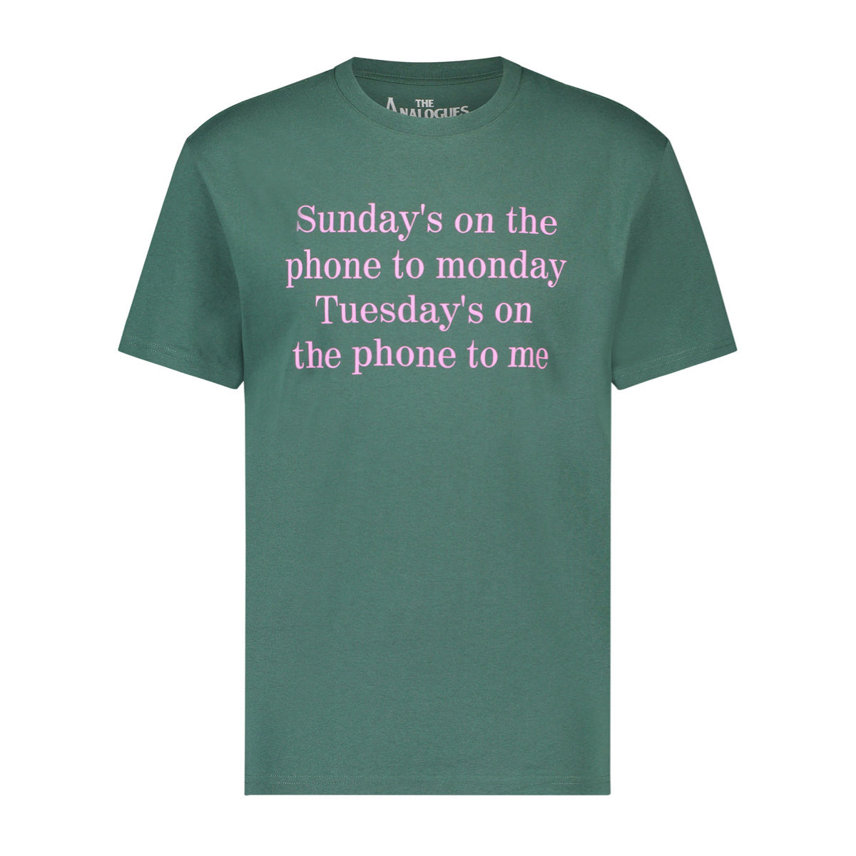   Bewerken The Analogues | Sundays on the phone T-shirt Green | Front