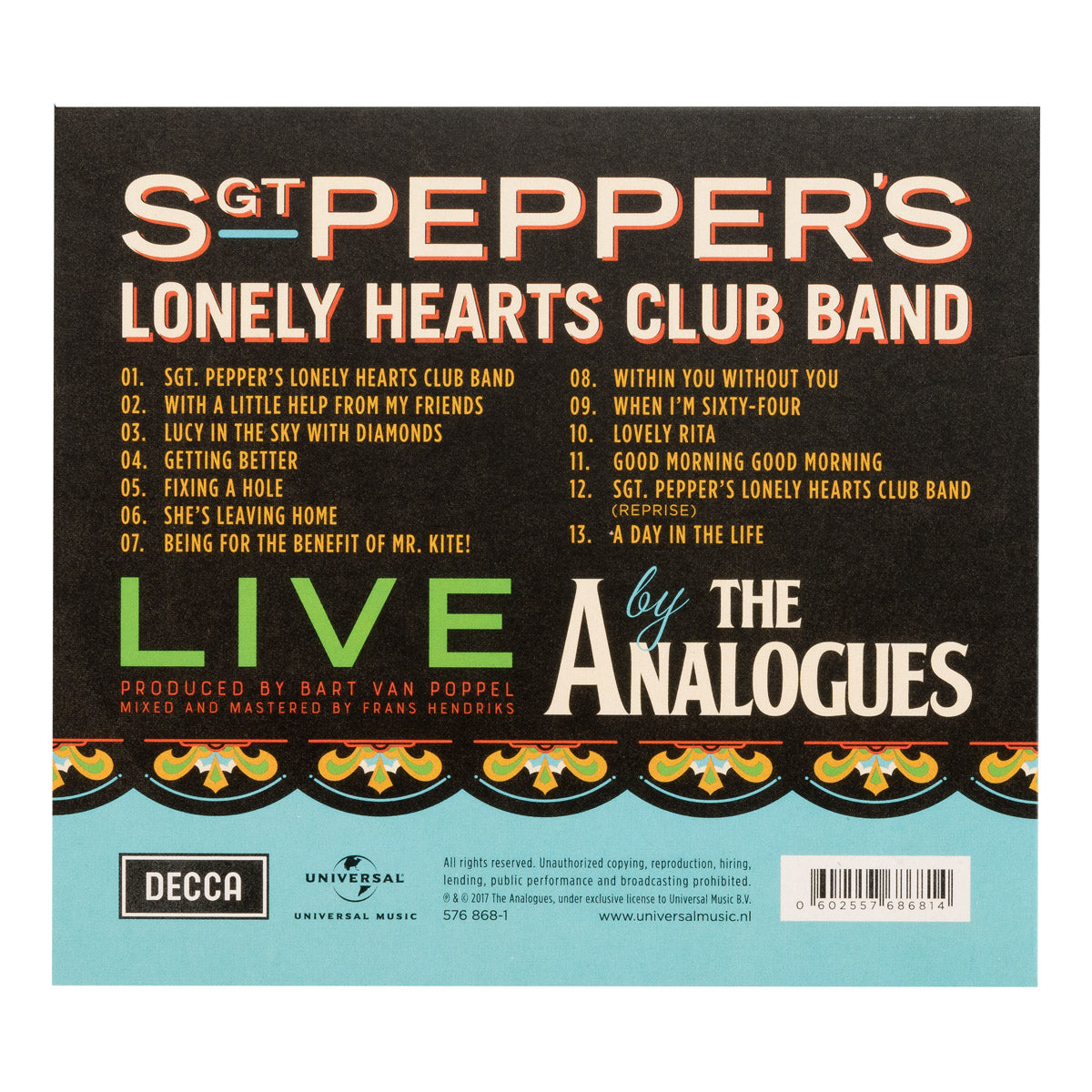 CD | Sgt. Pepper's Lonely Hearts Club Band Live achterkant