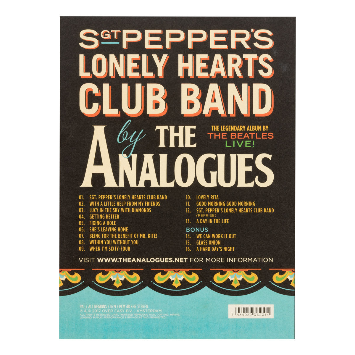 The Analogues | Sgt. Pepper's Lonely Hearts Club Band Live concert